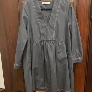 Zara Charcoal/Navy Casual Dress